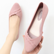 Jelly shallow mouth low-help waterproof shoes and rainboots in summer adult working suite tread water anti-slip shoes outside wearing