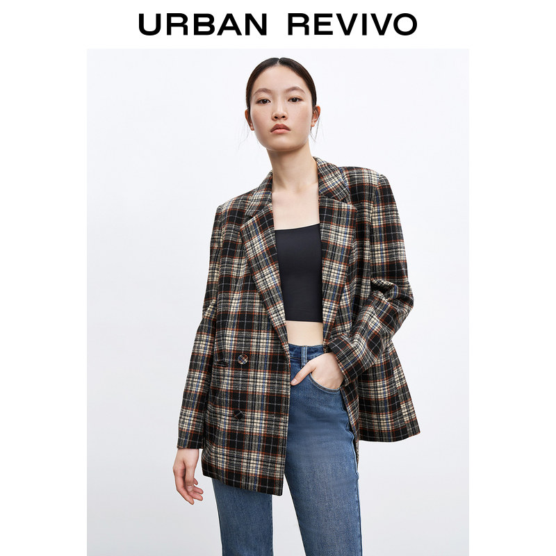 UR2021 winter new pint women's dress retro gagge with minimalist casual suit jacket WL44R1CN2000