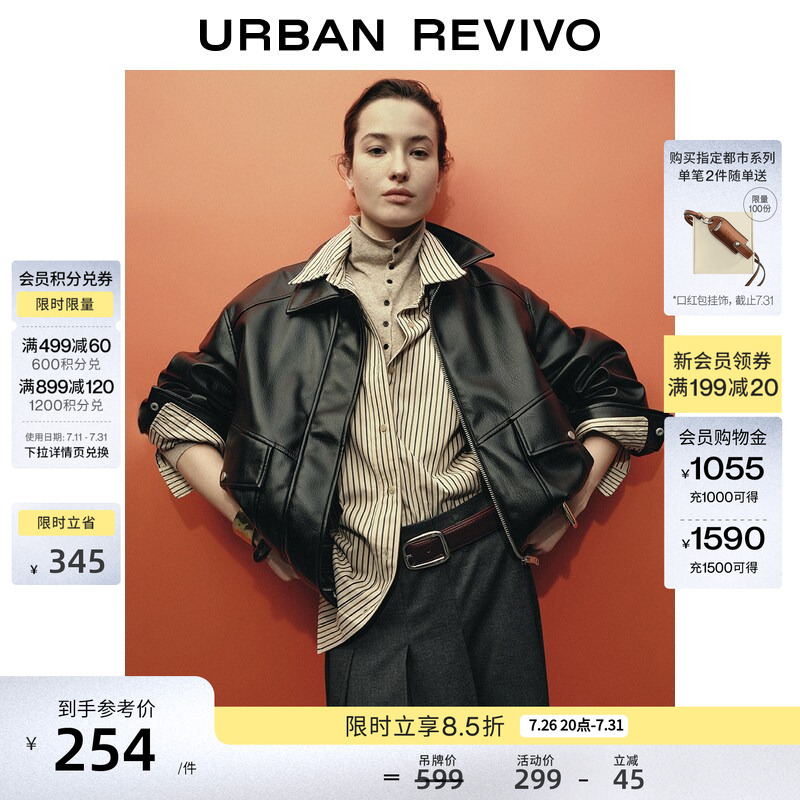 [Urban Series] Ur26 New Autumn Style Women's Pu Leather Lapel Jacket Uwu160006