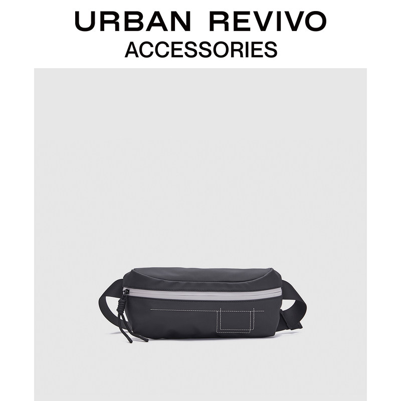 URBAN REVIVO2022 spring new pint men accessories trend long version hit chest bag AM12TBCN2000