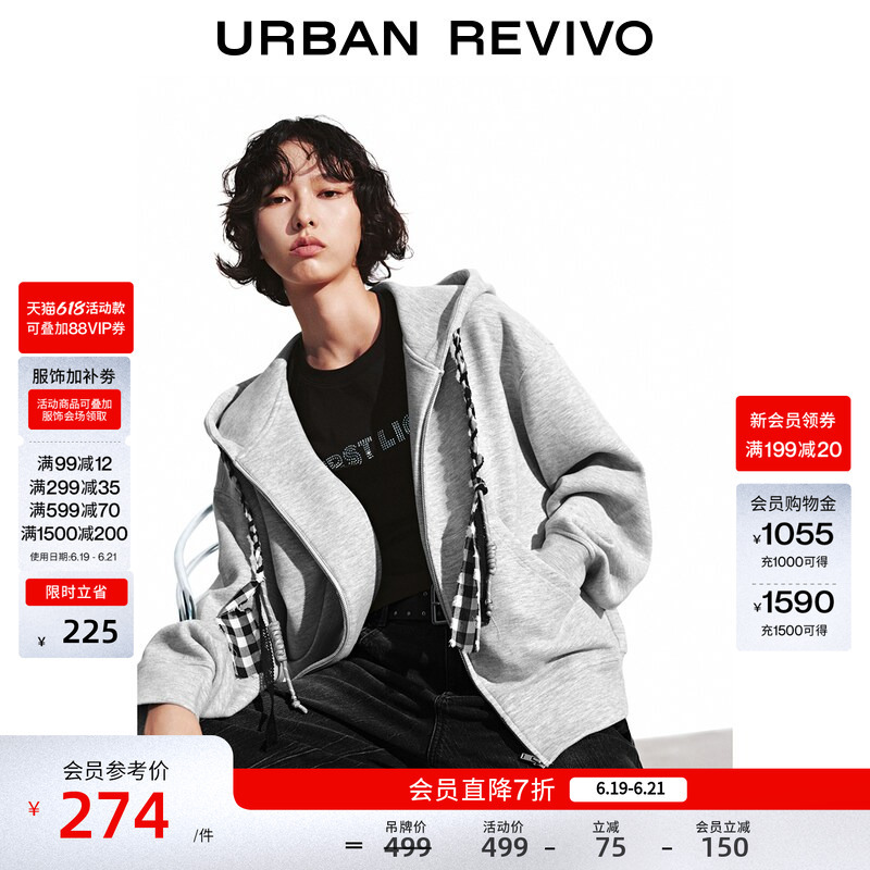 Ur New Winter Women's Trendy Casual Drawstring Hooded Loose Jacket Uyv150102