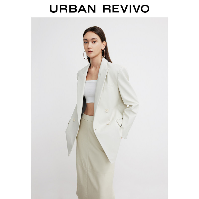 UR2021 Fall New Pint Women's Fashion Lukewarm Cortical Suit Jacket WU36V1CN2000