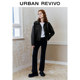 UR2024 Spring New Women's Urban Modern Leather Leather Short Loose Jacket UWU140010