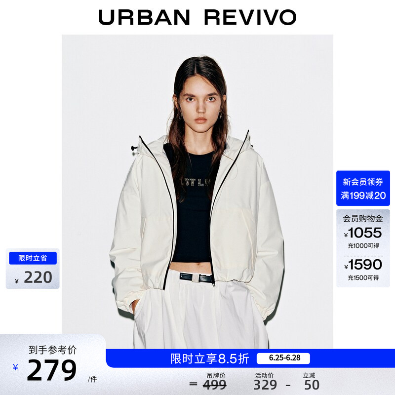 Ur New Winter Women's Outdoor Casual Zipper Drawstring Hooded down Jacket Uyy150095