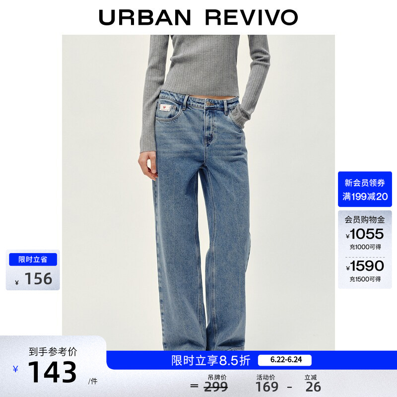 Ur2026 New Summer Women's Urban Distressed Washed Pocket Embroidered Denim Pants Uyu860037