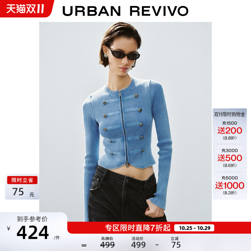 [Celebrity Style] Ur2026 Autumn New Women's Trendy Napoleon Knitted Cardigan Uyv960069
