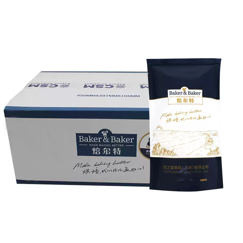 Baking Seal Puff Pastry Premix Powder 1kg Whole Box of Ten Packs French Crispy Lightning Puff Bread Pastry Premix Powder