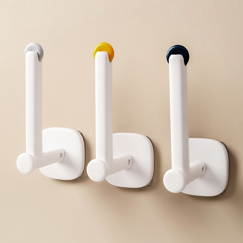 Free punch hook strong adhesive hanger wall wall in kitchen bedroom door behind clotheless stick hook