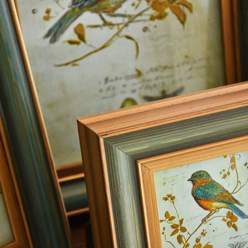 Ретро фоторамка из натурального дерева, настенная фотография, в американском стиле, делается под заказ