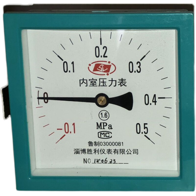 淄博胜利方形内室压力表-0.1-0.5MPa脉动真空灭菌器消毒配件