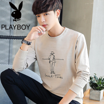 Playboy autumn long sleeve T-shirt men Korean version of the trend base shirt mens spring and autumn clothes mens autumn coat