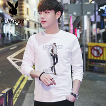 Playboy autumn long sleeve T-shirt mens trend clothes round neck sweater mens autumn coat base shirt autumn clothes