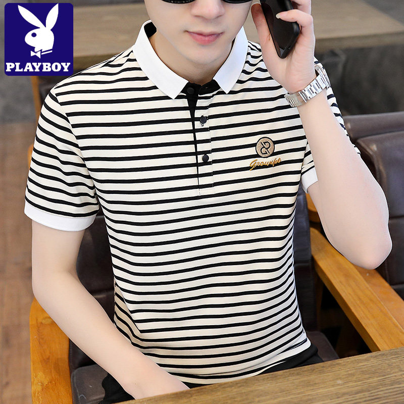 Flowers Playboy (Official Mandate) (Shipping shipping insurance) International Grand-card Summer quality Men's short sleeves-Taobao