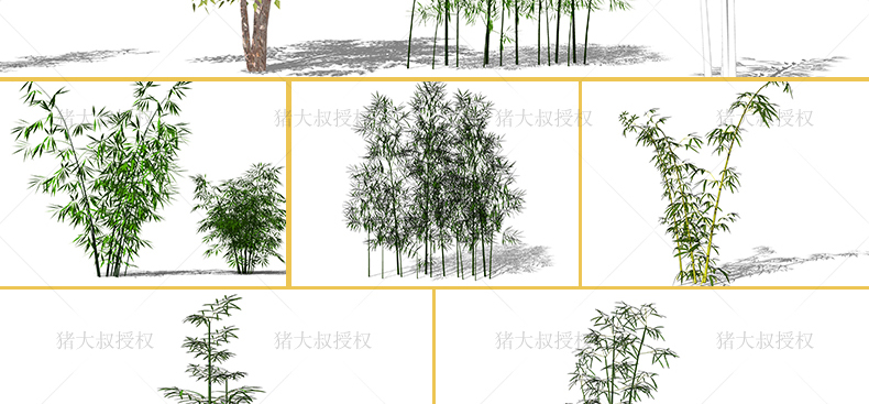 T1936草图大师模型SU园林景观植物花草树木灌木Sketchup凉亭2D...-7