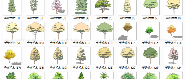 T84 草图大师模型SU园林景观植物花草树木乔木花卉灌木sketc...-61