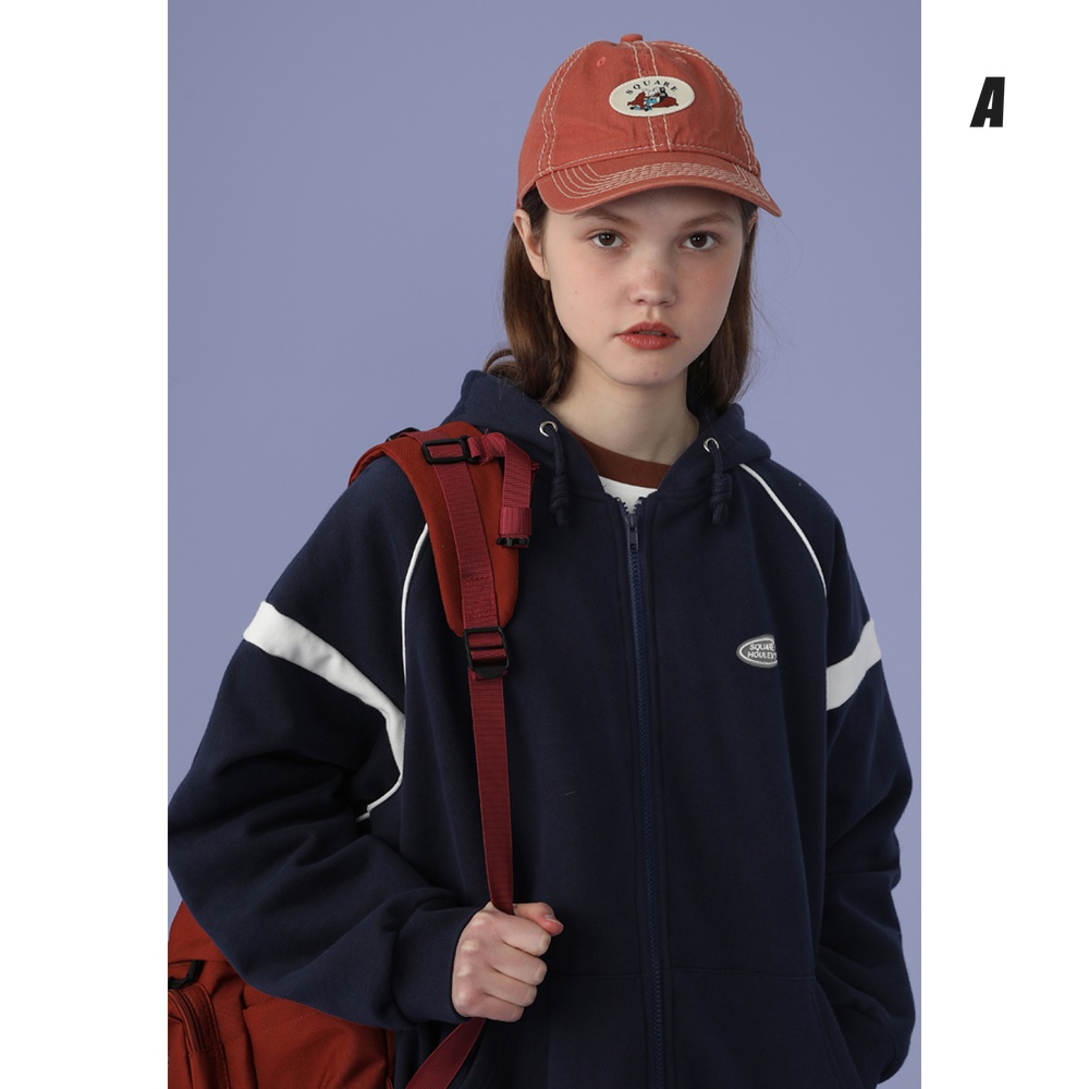 square houlest original design 2021 spring new pint female loose Korean version lovers' hat-laced wee clothing