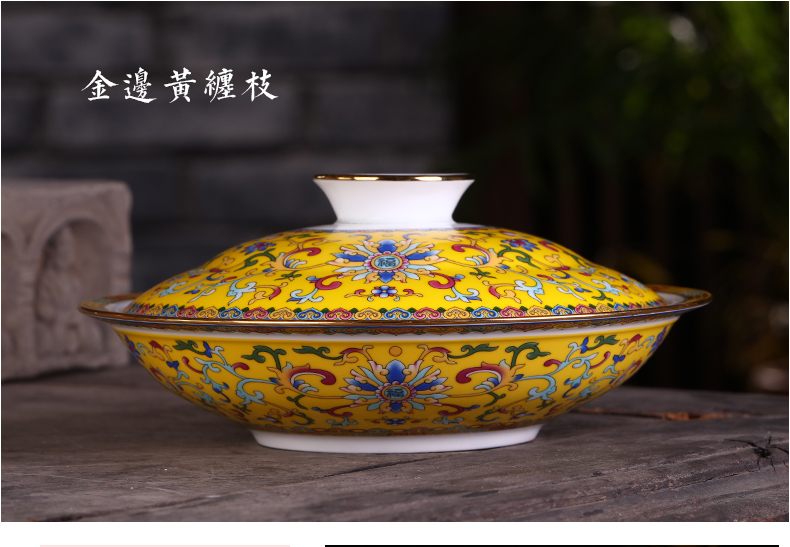 Jingdezhen porcelain ipads son home hotel creative combination of Chinese ceramic dish dribbling lid plate 8 inch combiner