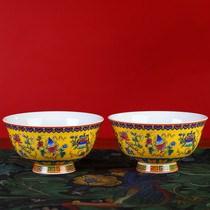 Ceramic bowl household rice bowl high Bowl creative personality Chinese bone china small Bowl combination tableware dining birthday Bowl
