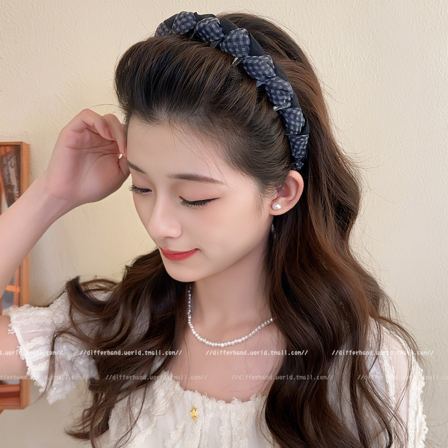 Mesh High-Top Headband for Women 2026 New Style, High-End Non-Slip Face-Washing Headband, Daily Wear Hair Clip Headwear