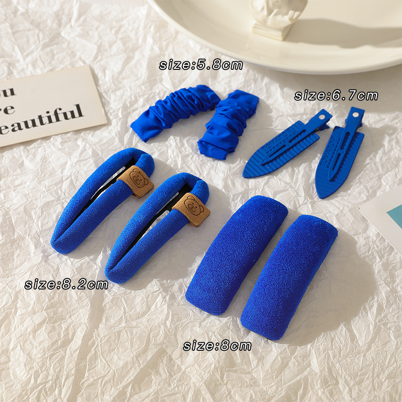 images 11:Klein blue hair jewelry hairband hairpin blue hairpin female hairpin net red 2021 new headline clip headdress