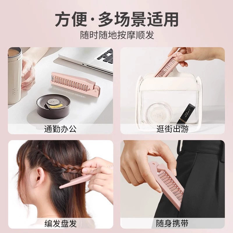 Portable Mini Comb, Foldable Comb, Small Special-Purpose Comb for Children, Girls, Ladies, Babies, Hair Styling, Fine-Toothed Bangs Comb, Travel