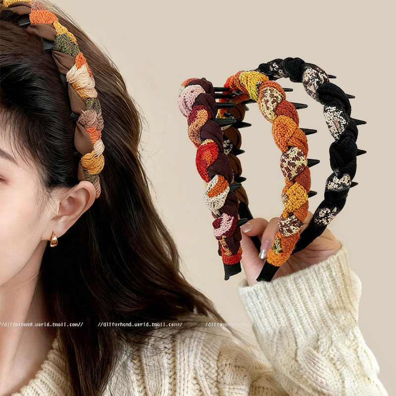 2025 New Sweet and Versatile Comb Hairband, Non-Slip, Autumn and Winter Hair Accessory for Women, Suitable for Daily Wear, High Cranial Top Hair Clip Headband