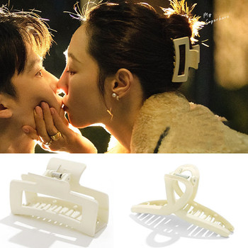 Welcome to the Bai Baihe Style Large Square Matte Hair Clip for Women, Summer Shark Clip Hairpin for the Back of the Head