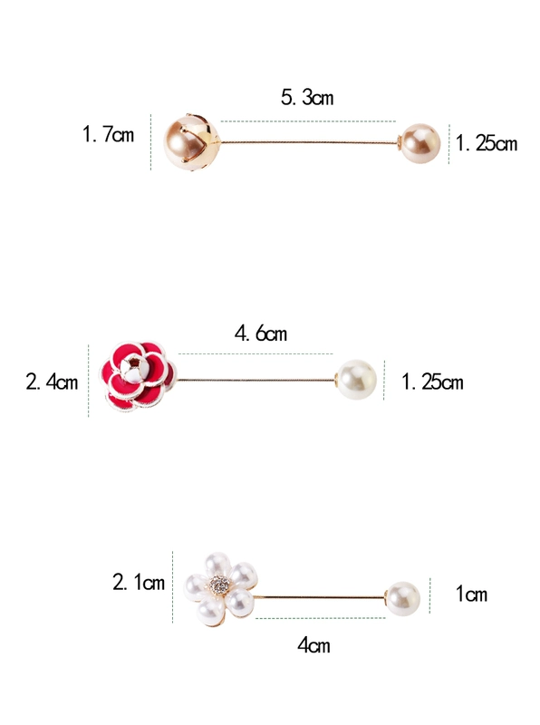 Giả ngọc trai mô phỏng hoa cổ áo pin phụ kiện trâm Hàn Quốc thời trang trâm Hàn Quốc áo len lớn pin huy hiệu ngọt ngào