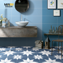 Nordic simple popular elements tile 300 restaurant bathroom non-slip small floor tile bathroom background wall