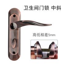 Toilet door lock toilet toilet bathroom Kitchen Door Bevel surface Curved Surface Old-fashioned Mechanical handle lock Lock Accessories