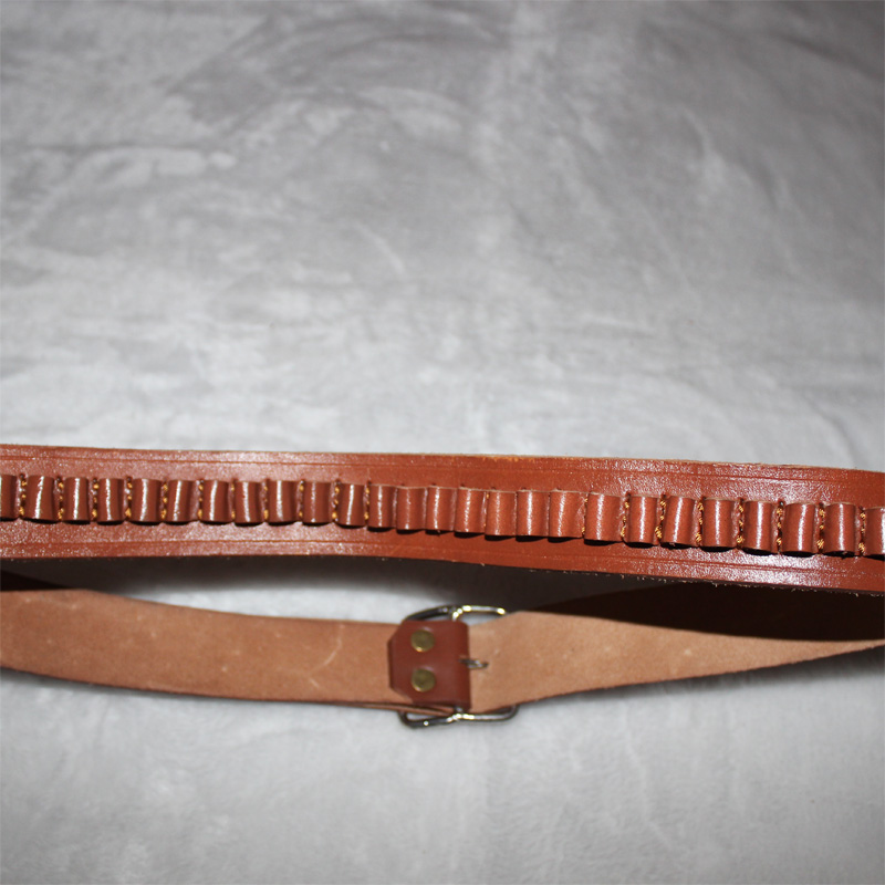 Film and TV Performance Props Bull Leather 32 holes Inserted Bullet Belt Mauther Gun Bullet Belt Porous Tactical Hunting Belt