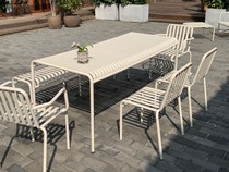 Outdoor table and chair combination leisure iron milk tea shop dessert coffee shop outdoor garden courtyard balcony three or five sets