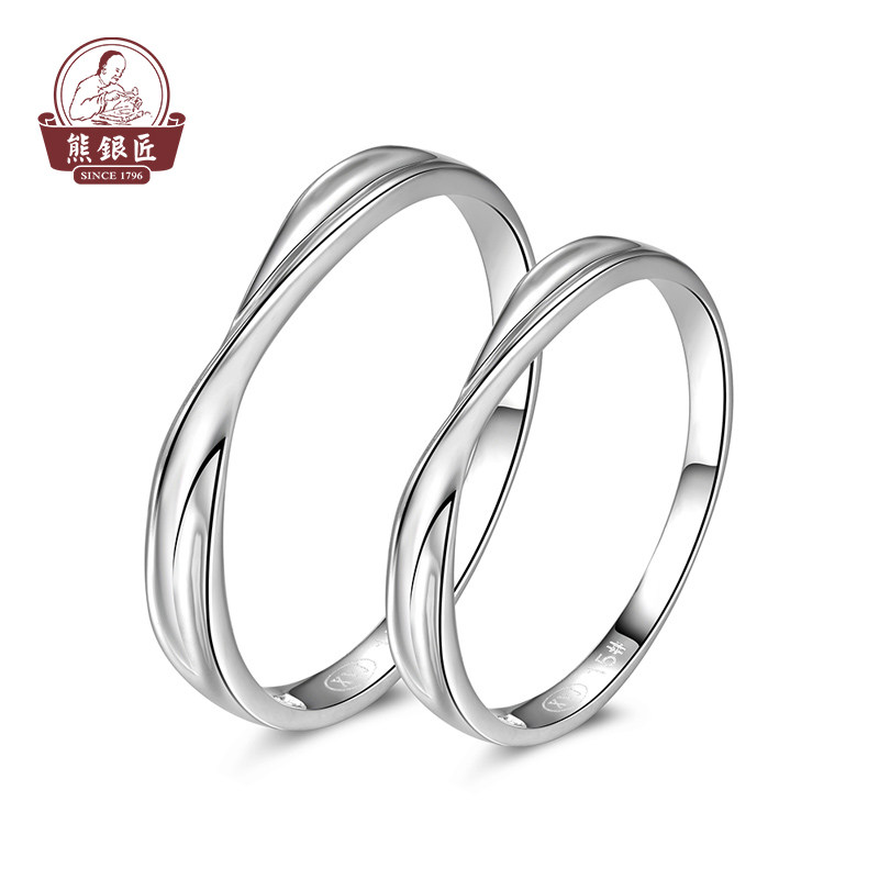 Bear Silversmith Mobius Lovers to Ring Pure Silver Ring Live Regulation Lettering Gift Fashion Little crowdsourced