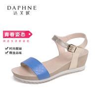 Daphne Daphne thời trang thoải mái từ với nêm gót dày mát nữ dép 1016303140 sandal chiến binh