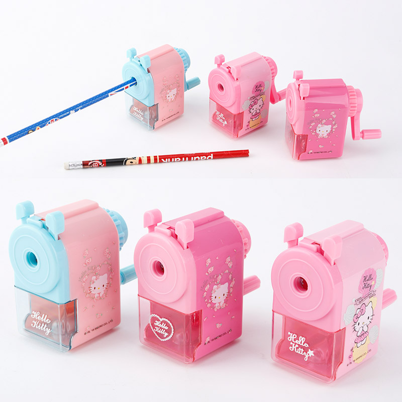HelloKT Children primary school cute stationery girl Pink hand sharpener knife gift sharpener machine can be removed
