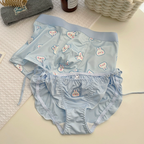 Милый кролик, нижнее белье для влюбленных, штаны, хлопковые трусы, средняя посадка
