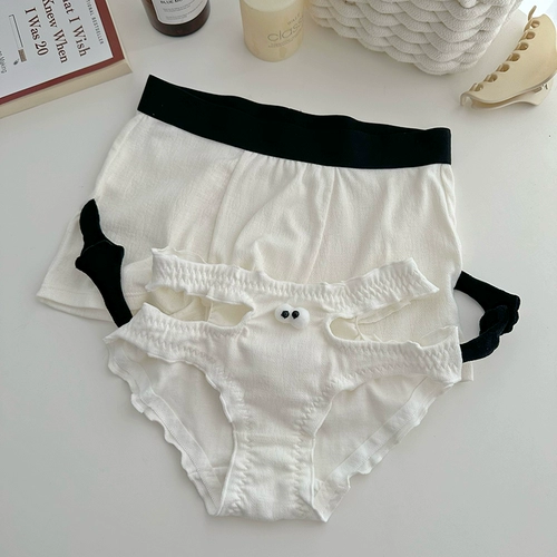 Нижнее белье для влюбленных, сексуальные штаны, трусы, средняя посадка