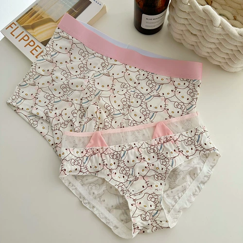 Hello Kitty, нижнее белье для влюбленных, сексуальные шелковые штаны, «Холодное сердце»