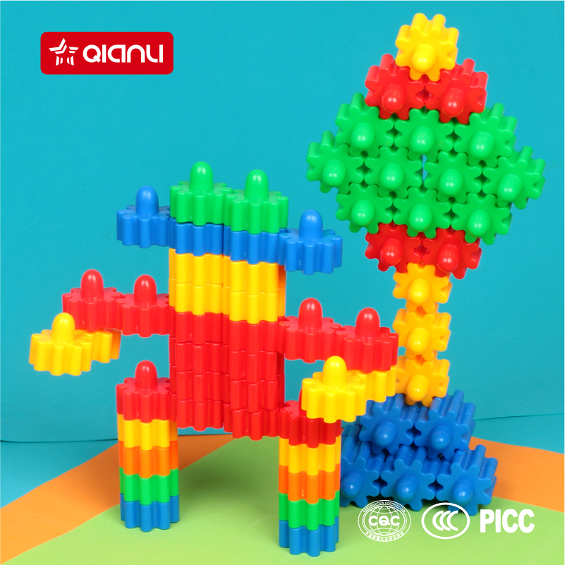 Potential One string of red collared building blocks puzzle early to teach children Toys 2-3-6 Early childhood assembly to build boy presents