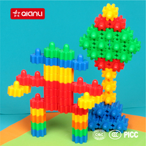 Potential a string of red interspersed building blocks puzzle early education childrens toys 2-3-6 toddlers to build boy gifts