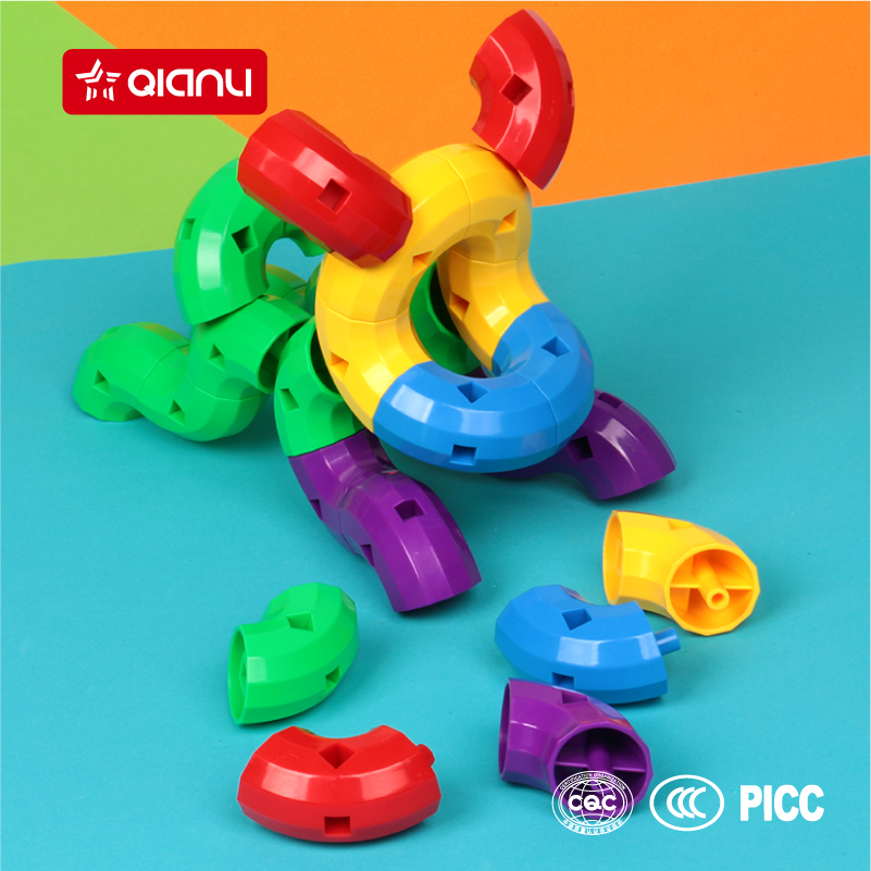 Potential Changing Rotary Building Blocks Puzzle Early Teaching Parquet Building Blocks Children Parquet Toys Can Rotate Birthday Presents