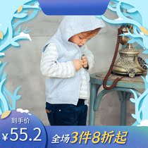 Spring and Autumn New Childrens Hooded Zipper Sleeveless Sweats Childrens Women and Vests Plus Baby Baby Vest