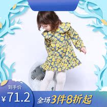 pappymommy baby girl dress 2021 spring and autumn Korean version of foreign girl skirt flower baby princess dress