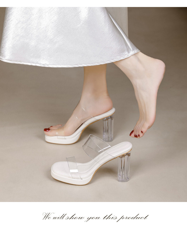 Women's Crystal High Heel Sandals For Elegant Evenings_voghion.com