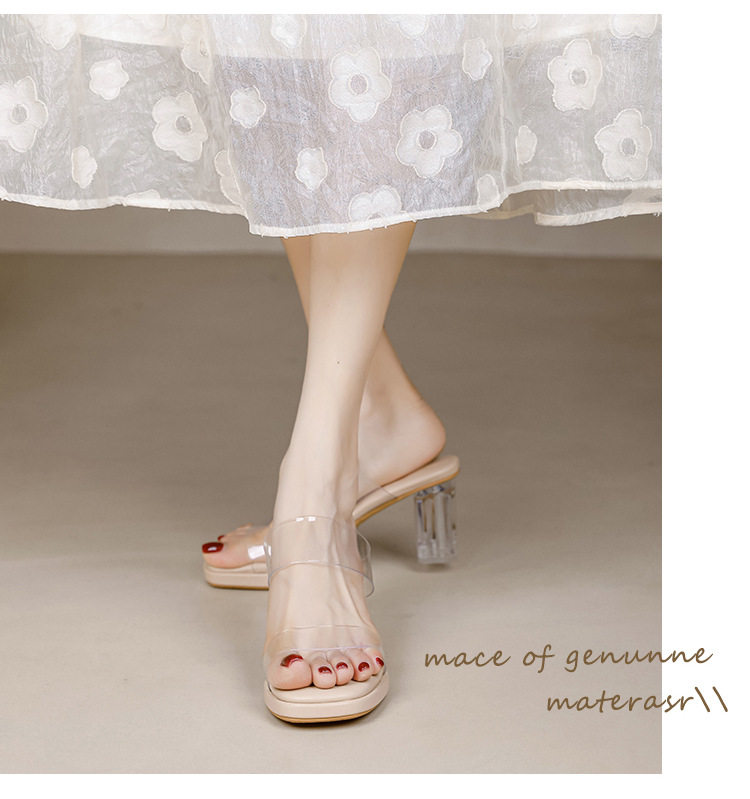 Women's Crystal High Heel Sandals For Elegant Evenings_voghion.com