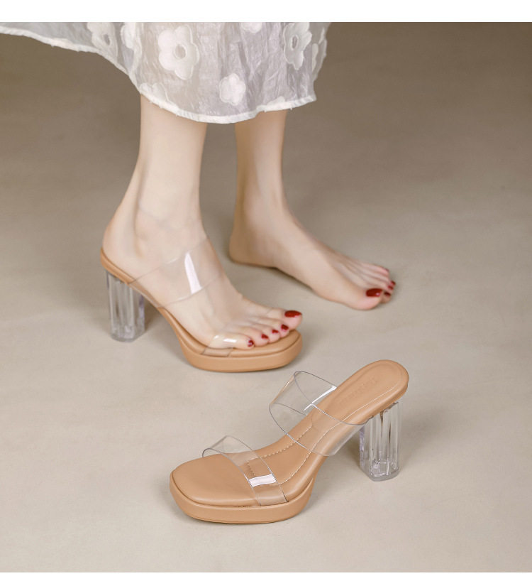 Women's Crystal High Heel Sandals For Elegant Evenings_voghion.com