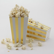 Hot Gold Hot Silver Popcorn Rice Cup Disposable Cupcake Golden Popcorn Box Commercial Snack Box Paper Box Fries Box