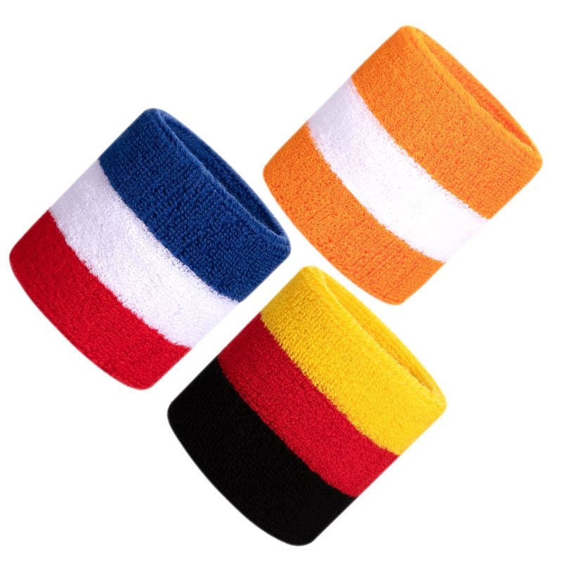 Fashion Trends Tri-color Striped Cotton Yoga Hair with men and women running wipe sweat and sweat headscarf basketball Custody