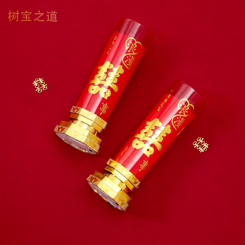 Wedding Candle Dragon Phoenix Smoke-free Red Joy Idea A Wedding Electronic Led Wedding Romantic Red Candle Lamp