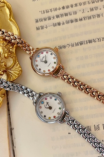 Ретро модные золотые часы, небольшой циферблат, простой и элегантный дизайн, яркий броский стиль